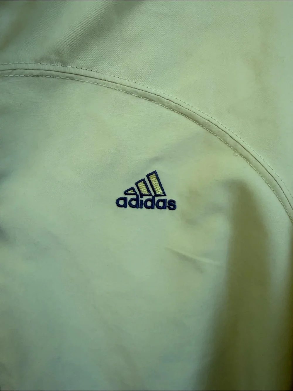 Adidas Vintage Lightweight Yellow Windbreaker Track Jacket Size L